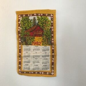 Vintage 1982 Wall Calendar Tapestry